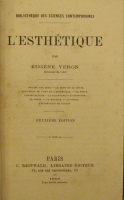 Portada de libro L' Esthetique