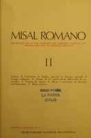Portada de libro Misal Romano II. Reformado Segun Los Decretos Del Concilio Vaticano II...