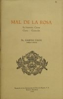 Portada de libro Mal De La Rosa. Su Historia, Causa, Casos, Curaci�n