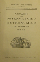 Portada de libro Anuario Del Observatorio Astronmico De Madrid Para 1949