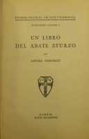 Portada de libro Un Libro Del Abate Sturzo