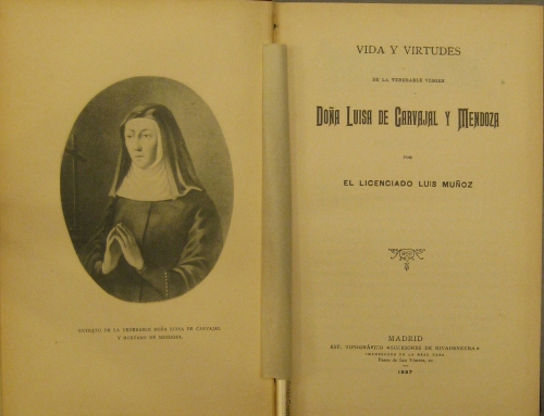 Portada de Vida y Virtudes De La Venerable Virgen Do�a Luisa De Carvajal y Mendoza. - Luis Mu�oz