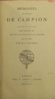 Portada de libro M�moires De Henri De Campion. Suivie d' Un Choix Des Lettres d'...