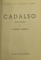 Portada de libro Cadalso. Antolog�a