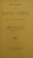 Portada de libro Estudios Sobre Sociologia y Derecho De Marruecos