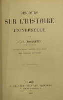 Portada de libro Discours Sur L' Histoire Universelle