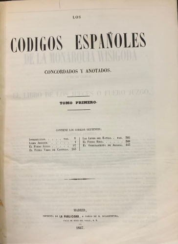 Portada de Los C�digos Espa�oles Concordados y Anotados.