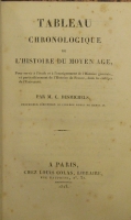 Portada de libro Tableau Chronologique De L'Histoire Du Moyen Age. Tableau...