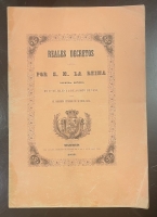 Portada de libro Reales Decretos Espedidos Por S.M. La Reina Nuestra Se�ora (Isabel II)...