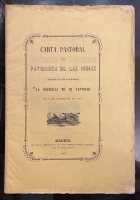 Portada de libro Carta Pastoral Del Patriarca De Las Indias Comunicando � Los Fieles De...