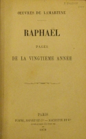 Portada de libro Rapha�l. Pages De La Vingti�me Ann�e