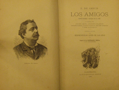 Portada de Los Amigos - E. De Amicis