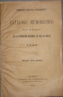 Portada de libro Cat�logo Humor�stico En Verso De La Exposici�n Nacional De Bellas...