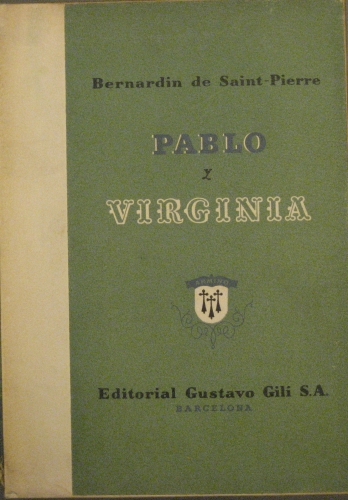 Portada de Pablo y Virginia - Bernardin De Saint-Pierre