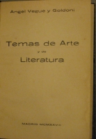 Portada de libro Temas De Arte y De Literatura