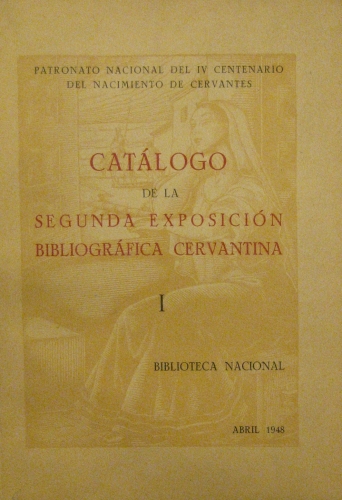 Portada de Cat�logo de la Segunda Exposici�n Bibliografica Cervantina - -