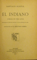 Portada de libro El Indiano, comedia en tres actos