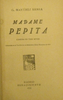 Portada de libro Madame Pepita. Esperanza Nuestra.
