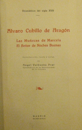 Portada de Las mu�ecas de Marcela. El Se�or de Noches Buenas - Alvaro Cubillo De Arag�n