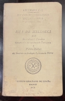 Portada de libro Isla De Mallorca. XIV Congreso Geol�gico Internacional, Madrid, 1926....