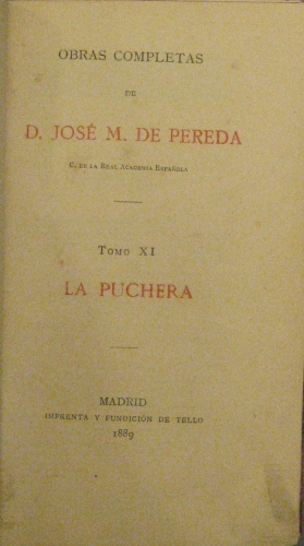 Portada de La Puchera.  - Jose M� Pereda