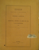 Portada de libro Exposici�n Elevada a las Cortes Por Las Sociedades Valencianas De...