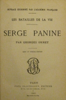 Portada de libro Les Batailles de la vie. Serge Panine.
