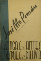 Portada de libro Cronicas de antes y despues del diluvio