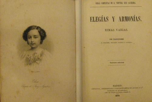 Portada de Eleg�as y armon�as, Rimas Varias - Ventura Ruiz Aguilera