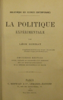 Portada de libro La Politique Experimentale