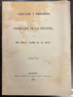 Portada de libro Caracter y Principios De La Instrucci�n De Los Principes