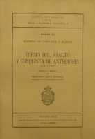 Portada de libro Poema del asalto y conquista de Antequera. Lima, 1627