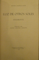 Portada de libro Luz de otros Soles. Anacreonte. pr�logo de Gregorio Mara�on