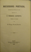 Portada de libro Recuerdos Po�ticos. Colecci�n De Leyendas En Verso