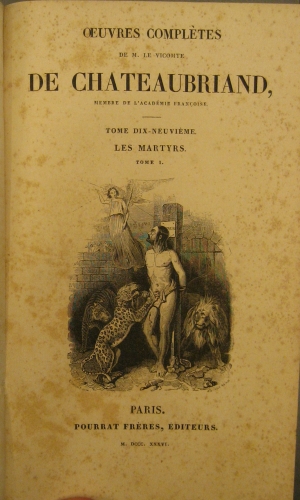 Portada de Les Martyrs - Chateaubriand