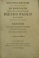 Portada de libro Nella Fausta Esaltazione al Vescovato DI Montalto