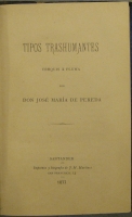 Portada de libro Tipos Trashumantes. Croquis � Pluma./ Glorias De La Ciencia. Apuntes...