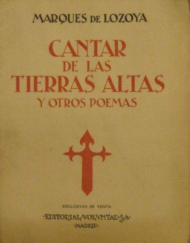 Portada de Cantar de las Tierras Altas y otros poemas - Marques de Lozoya