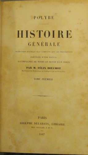 Portada de Histoire G�n�rale - Polybe