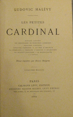 Portada de Les Petites Cardinal - Ludovic Hal�vy
