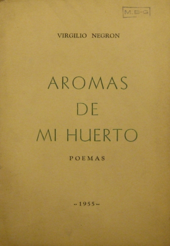 Portada de Aromas De Mi Huerto. Poemas De Paisajes, De Vida, De Amor y De Esperanza - Virgilio Negron