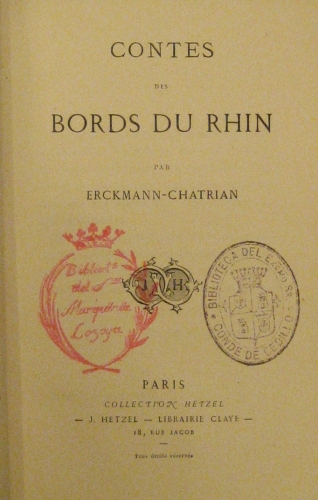 Portada de Contes des Bords du Rhin - Erckmann-Chatrian