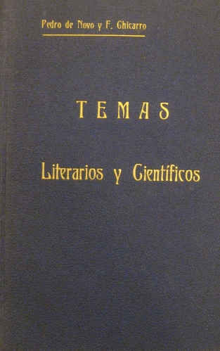 Portada de Temas literarios y cientificos.  - Pedro de Novo y F. Chicarro