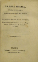 Portada de libro La Loca Fingida, Drama En Un Acto