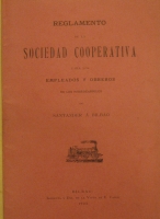 Portada de libro Reglamento de la Sociedad Cooperativa para empleados y obreros de...