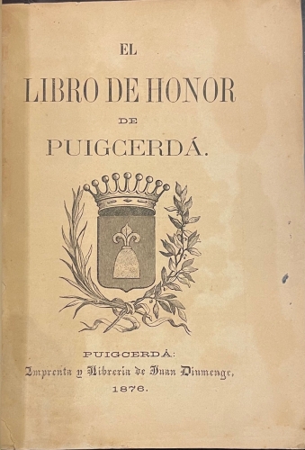 Portada de El Libro De Honor De Puigcerd�