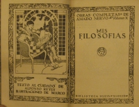 Portada de libro Mis Filosof�as. 