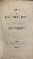 Portada de libro Sc�nes De Moeurs Arabes. Espagne, Dixi�me Si�cle