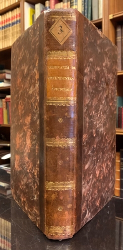 Portada de Real Ordenanza para el Establecimiento � Instruccion de Intendentes de Ex�rcito y Provincia en el Virreinato de Buenos Aires. A�o 1782