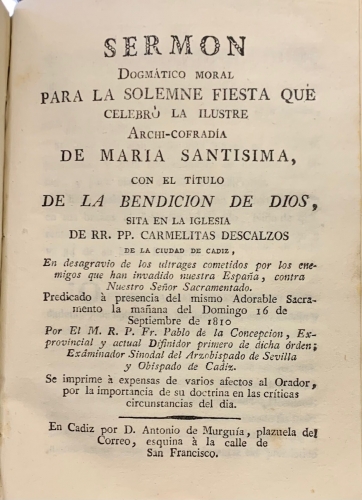 Portada de Conjunto de Impresos sobre la Guerra de la Independencia Espa�ola. 